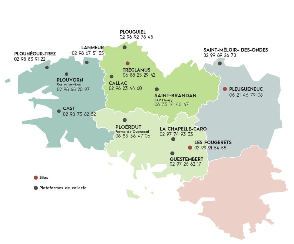 carte implantations